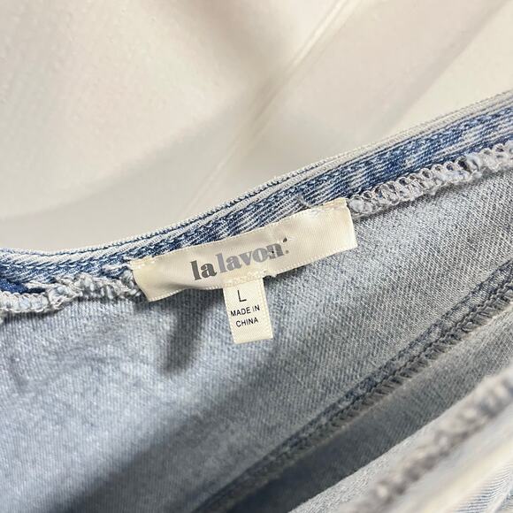 la lavon Denim Dress Size Large Midi Western Rodeo Cowgirl - Picture 8 of 14